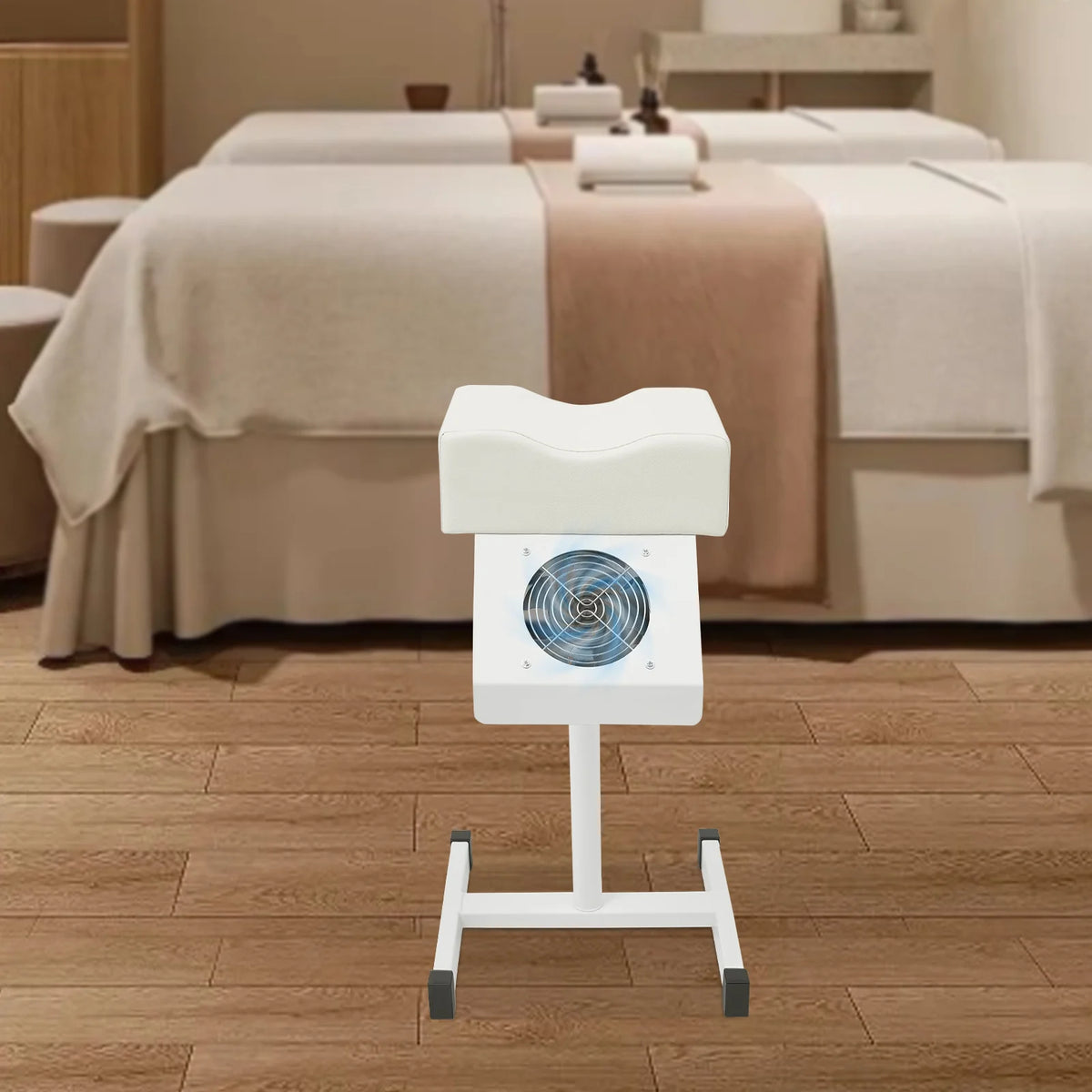 Bymaocar Height Adjustable Pedicure Stool With Dust Cleaning Fan