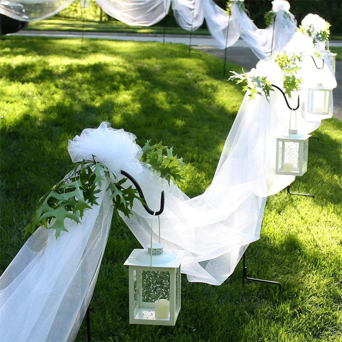 Organza Tulle Wedding Arch Backdrop Decoration for Events