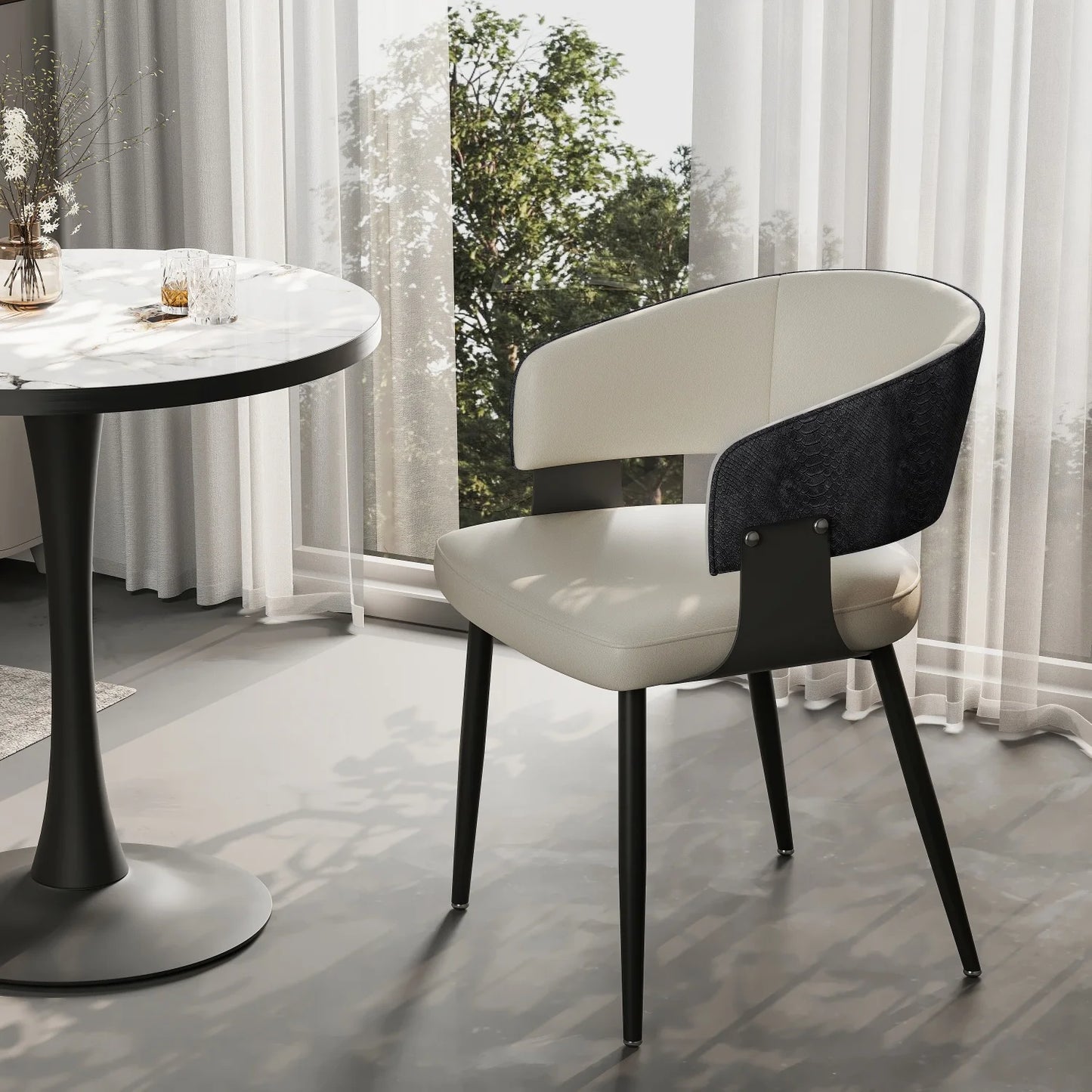Modern Comfort Upholstered Dining Chairs For Kitchen And Restaurant Use