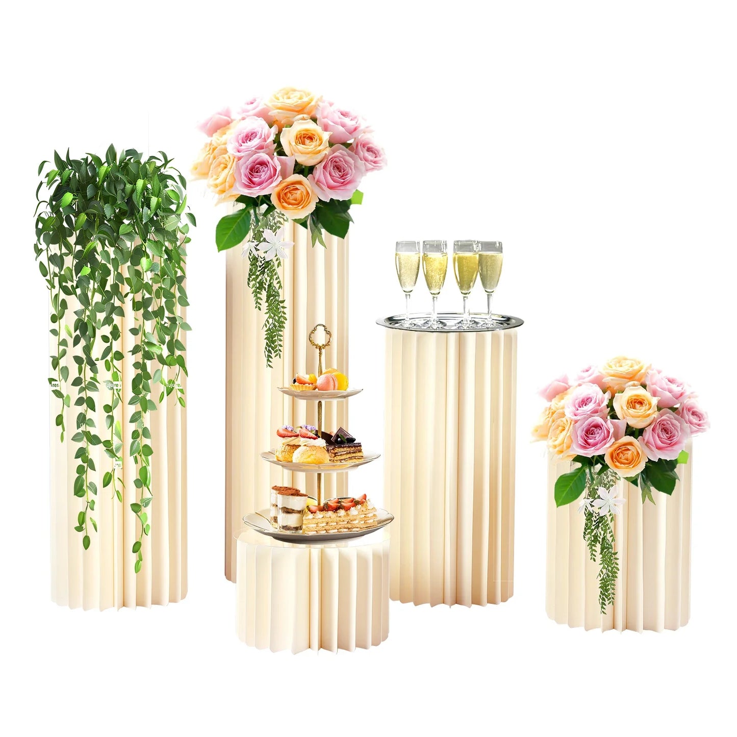 Foldable Cardboard Centerpiece Stands For Wedding Decor