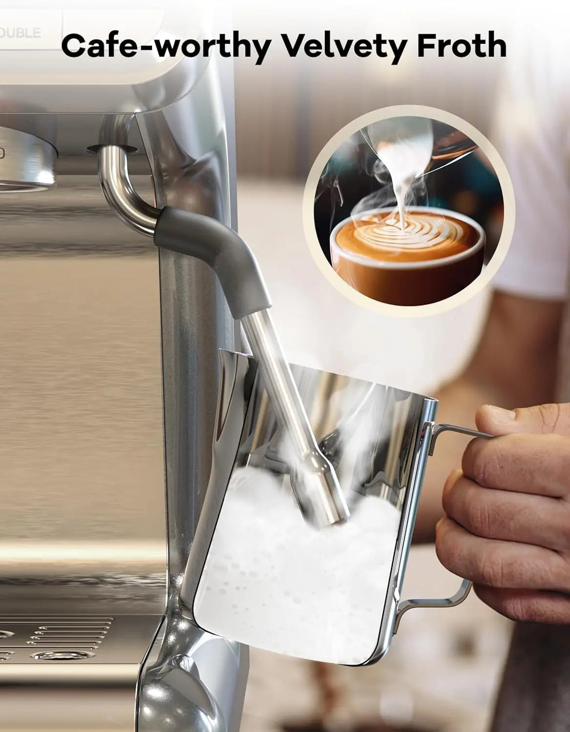 Acekool 20 Bar Espresso Machine With Grinder Semi Automatic