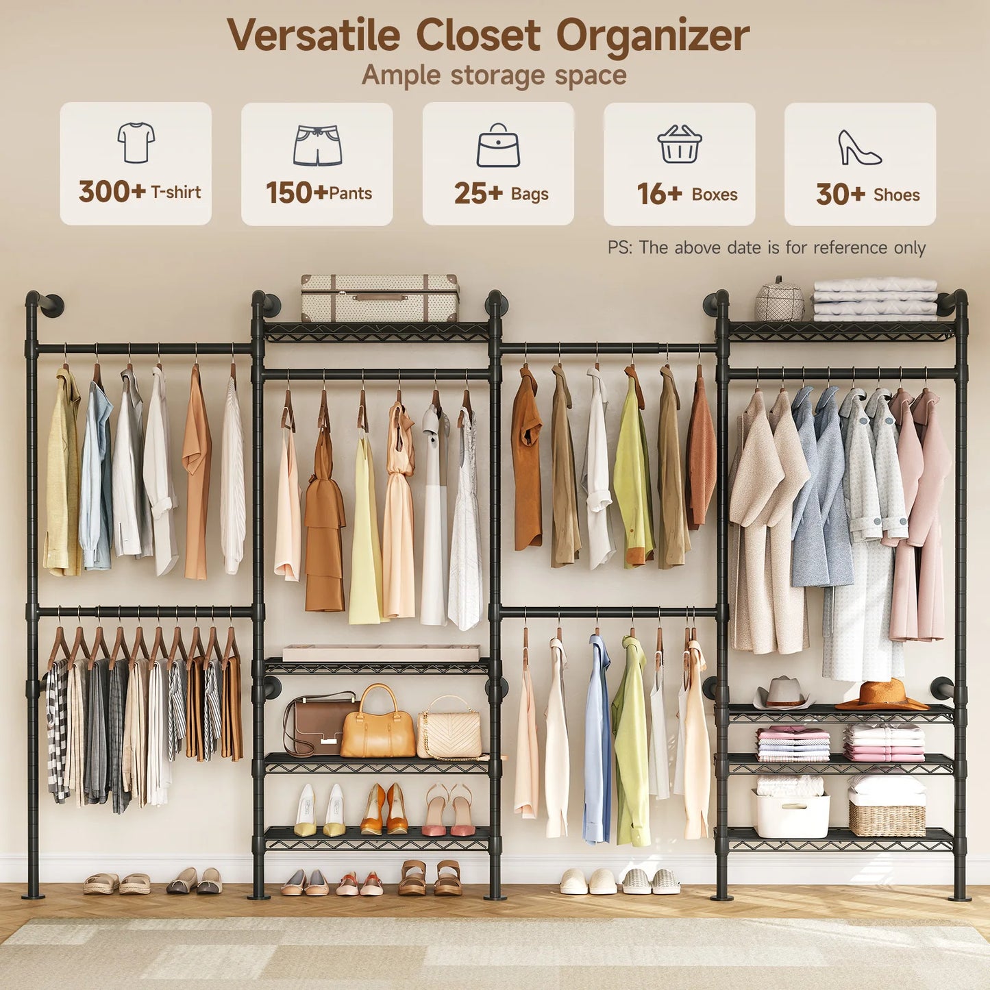 Onbrill Modern Wall Mounted Metal Pipe Clothes Rack