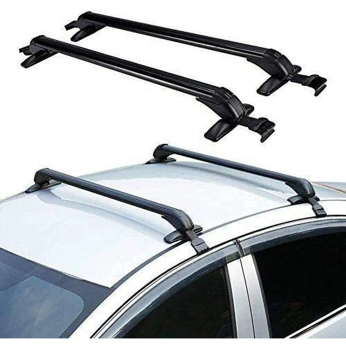 Universal Aluminum Car Roof Luggage Rack With Cross Bars