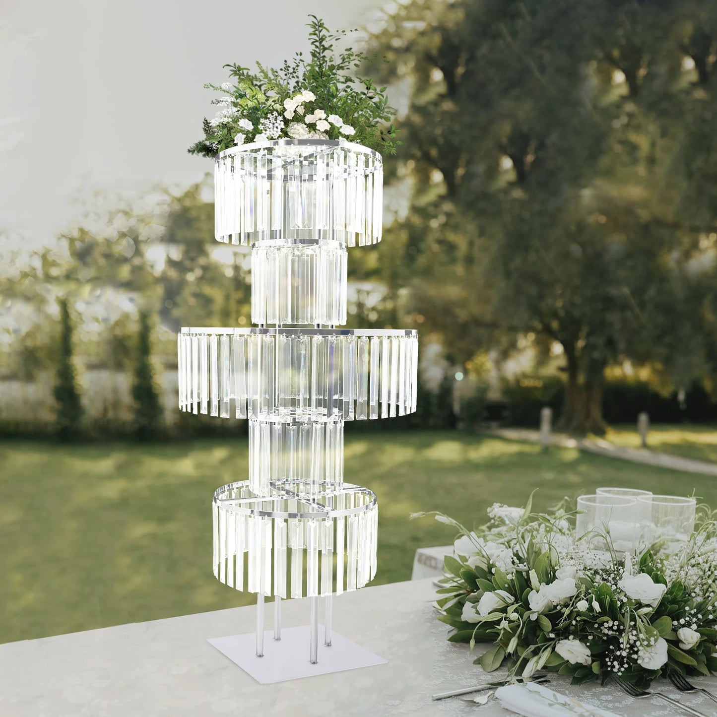 Luxury Acrylic Wedding Centerpiece Stand For Event Decorations