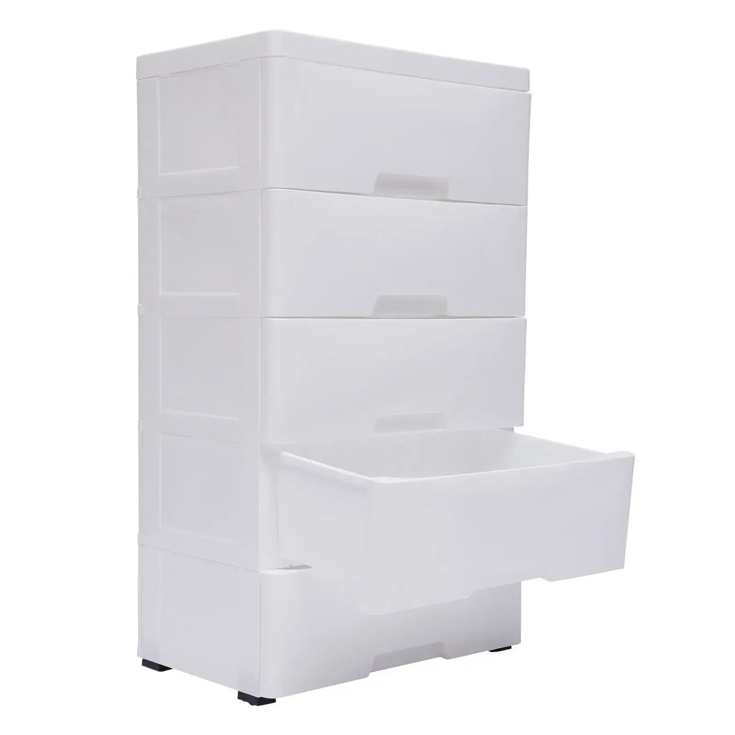 Plastic 5 Drawer Storage Cabinet For Bedroom And Home Organization