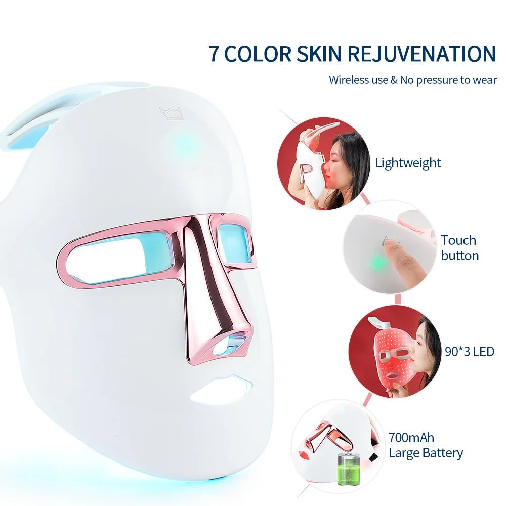 Foreverlily Wireless LED Face Mask For Skin Rejuvenation And Repair