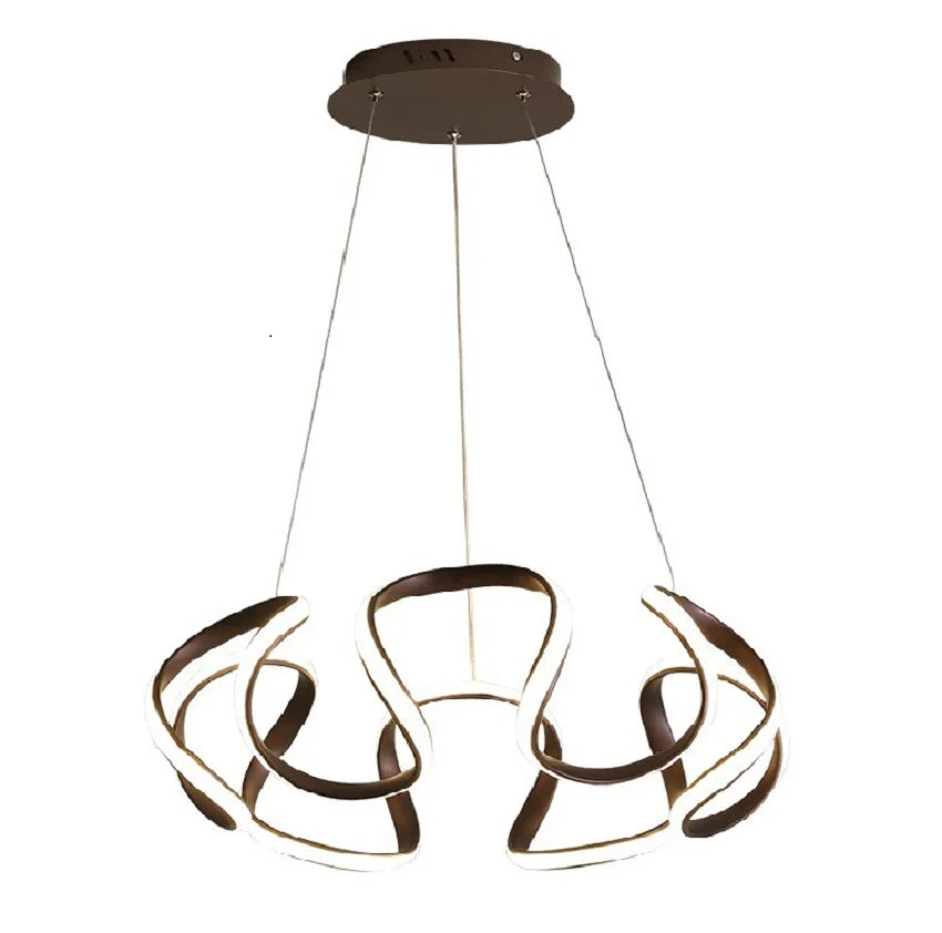 VETRULUS Modern Pendant Light Nordic Twisted LED Chandelier Ceiling Lamp