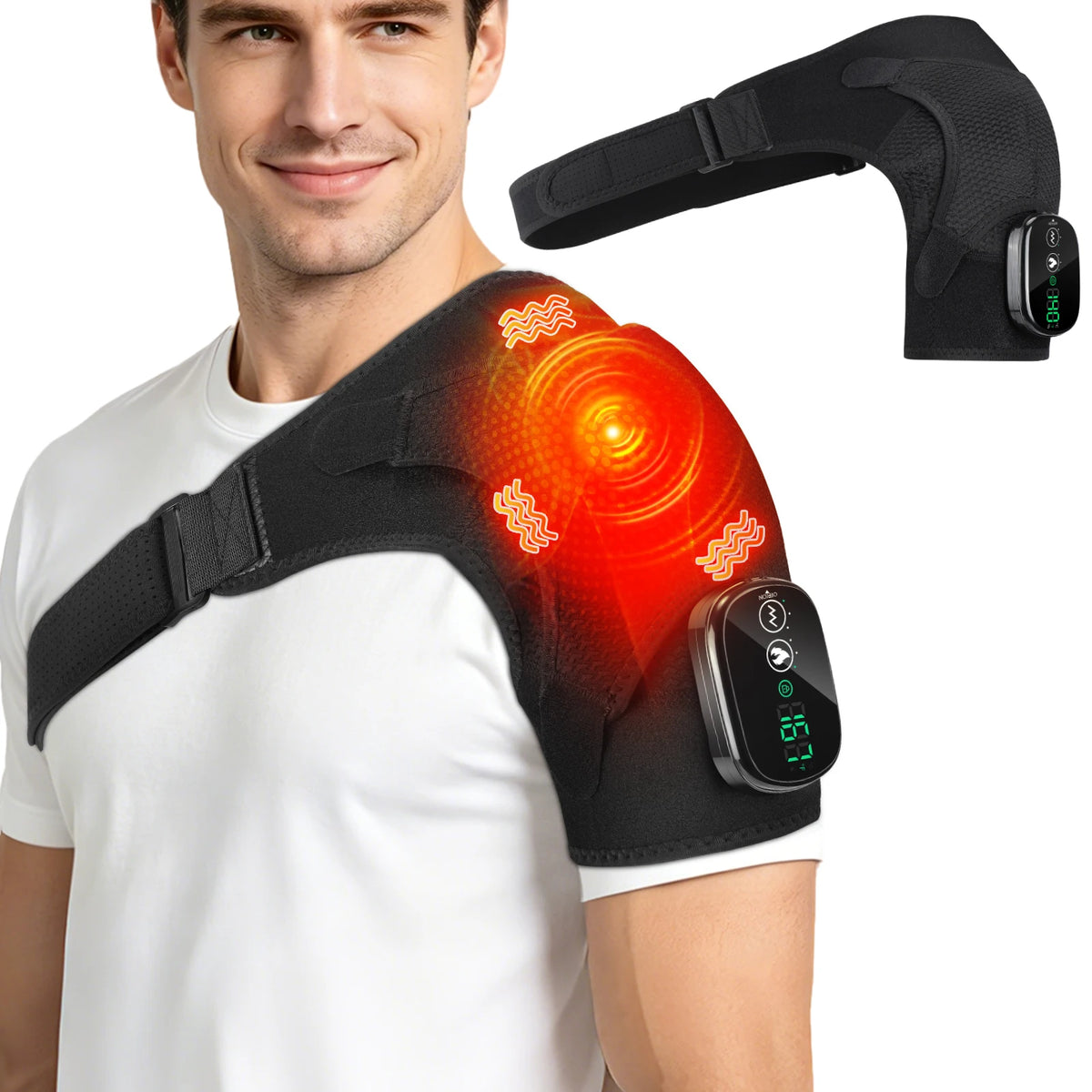 PASTSKY Electric Shoulder Heating Pad With Vibration Massage