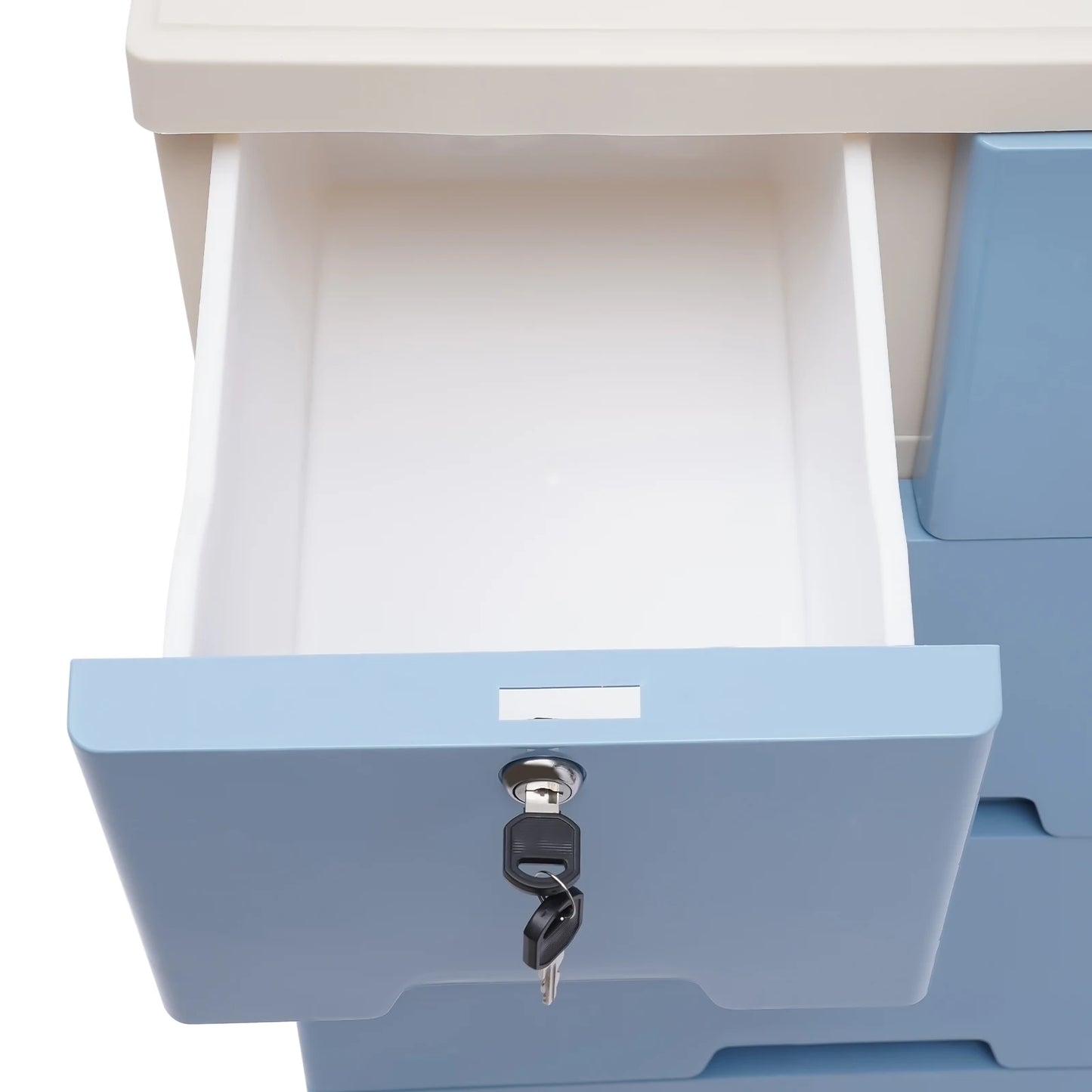 Six-Drawer Plastic Dresser Organizer For Home Office Bedroom