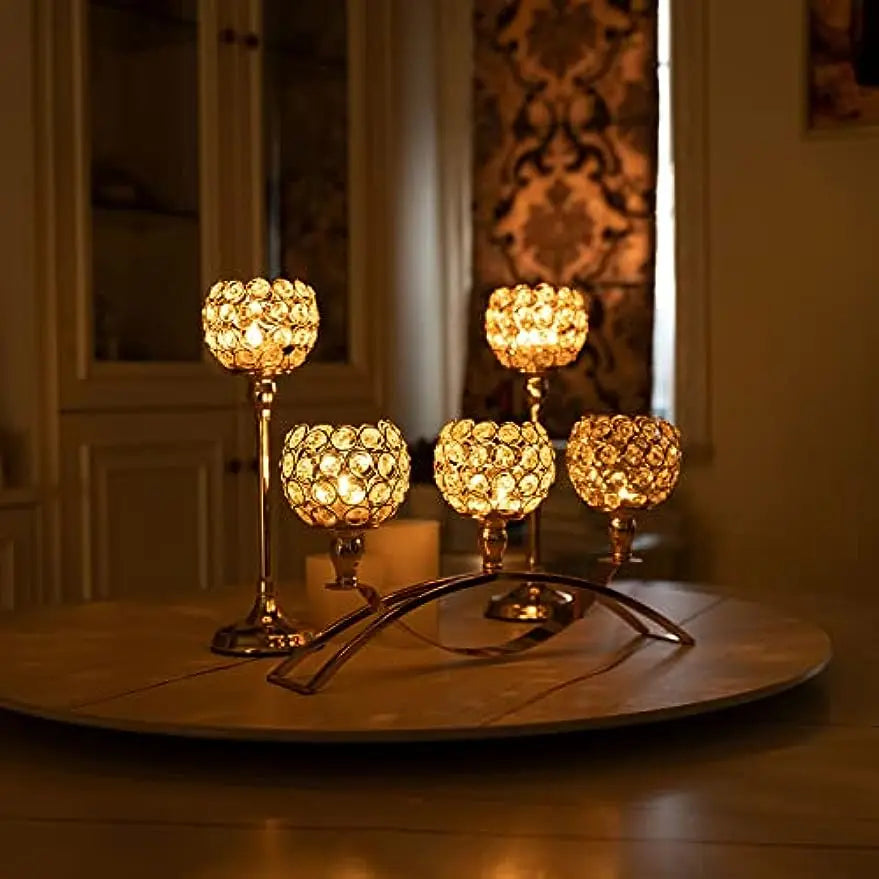 Vincigant 3-Arm Tealight Candle Holder Candelabra Stand
