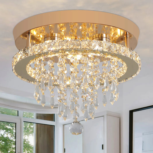 GreeLustr Modern Luxury Crystal Chandelier Led Ceiling Light