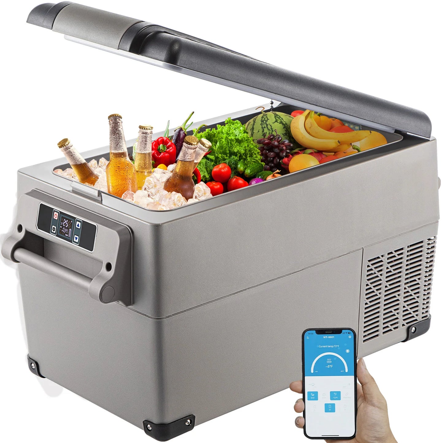 SucceBuy Portable Car Refrigerator With Electric Compressor 12V 24V DC