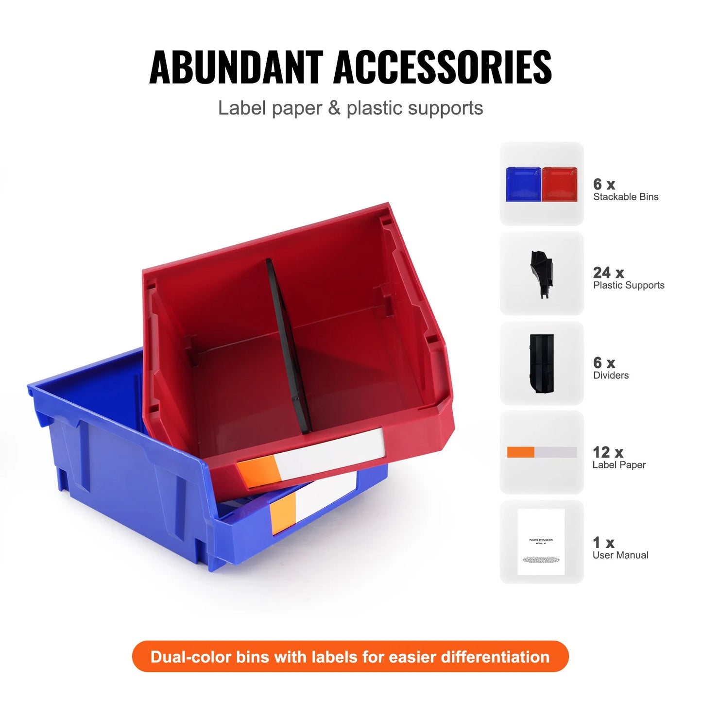 SucceBuy Stackable Garage Storage Bins For Wall Mounted Organization