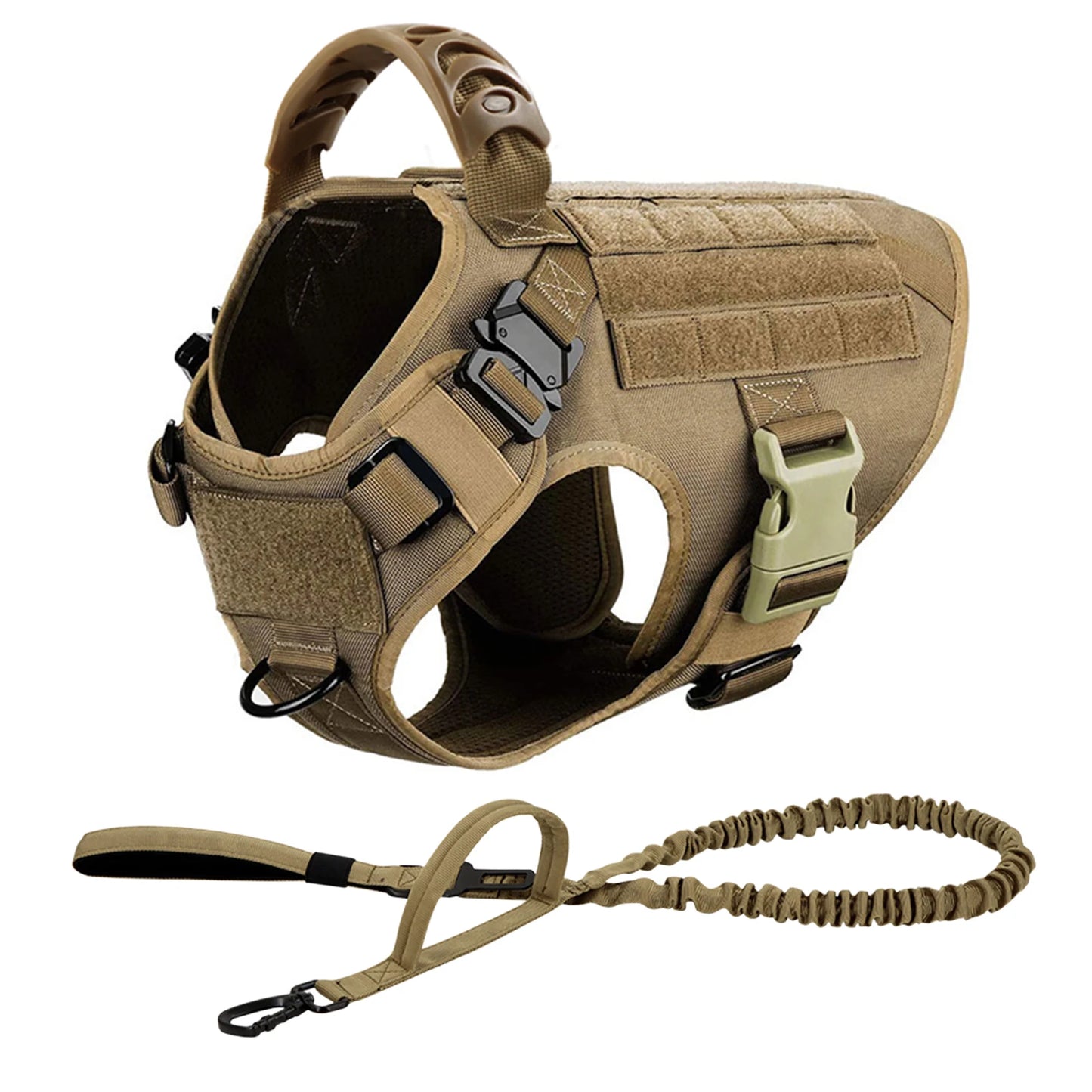Tactical Dog Harness And Leash Set For Large Military Dogs