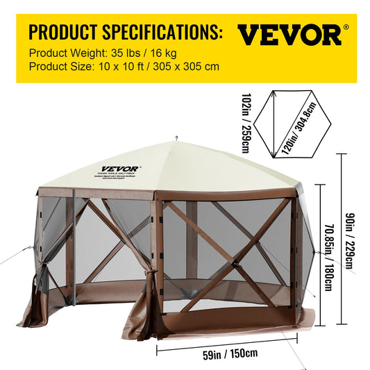 SucceBuy Pop Up Camping Gazebo Shelter For Outdoor Events