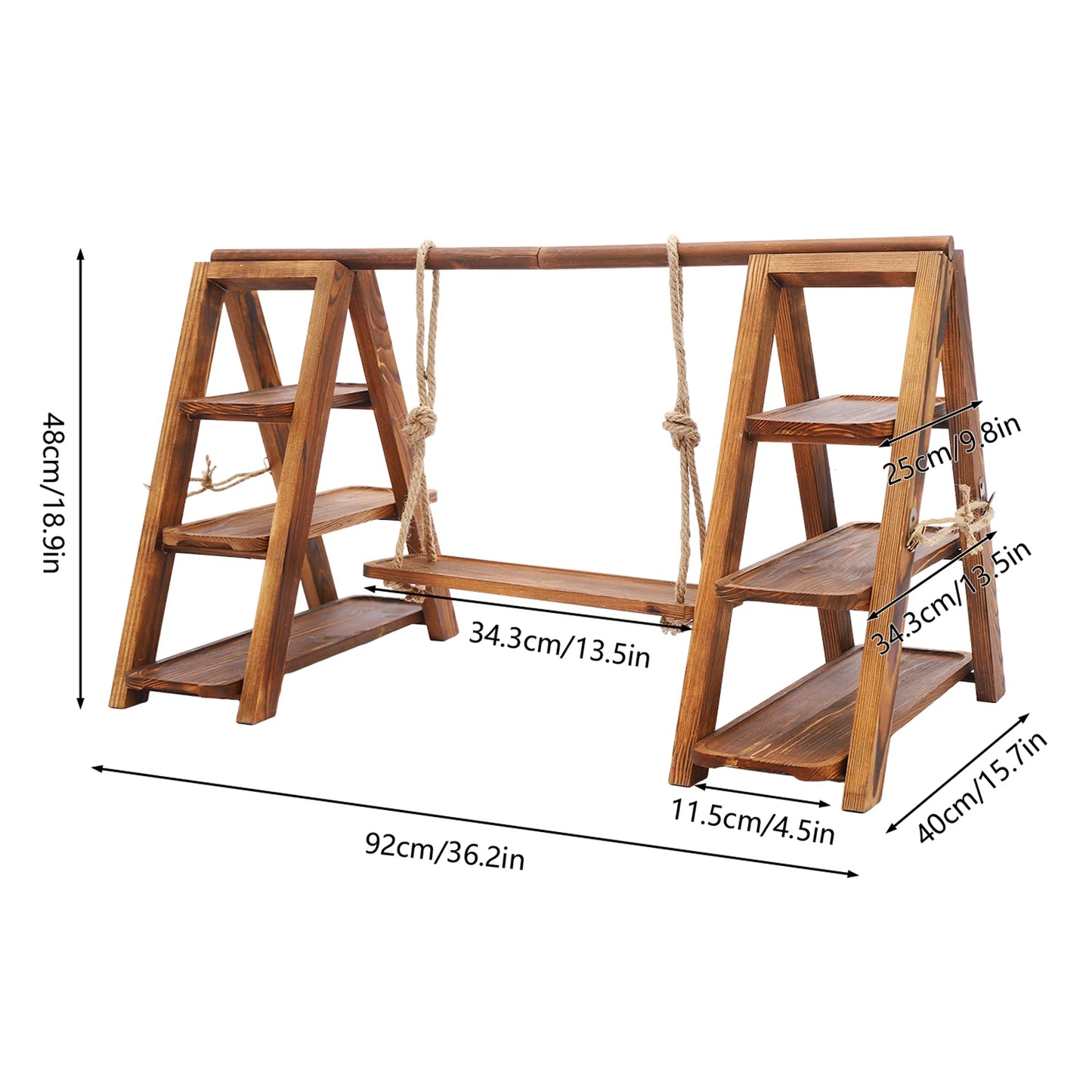Wooden 3 Tier Dessert Display Stand For Birthday Parties