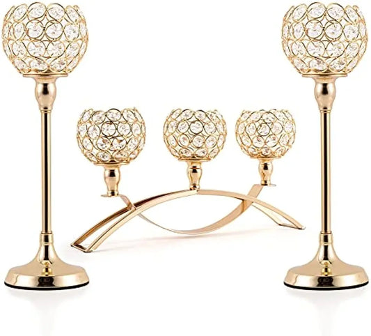 Vincigant 3-Arm Tealight Candle Holder Candelabra Stand