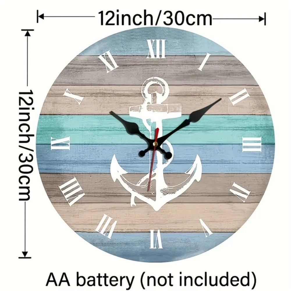 YTYIN Round Wall Clock With Silent Operation And Roman Numerals