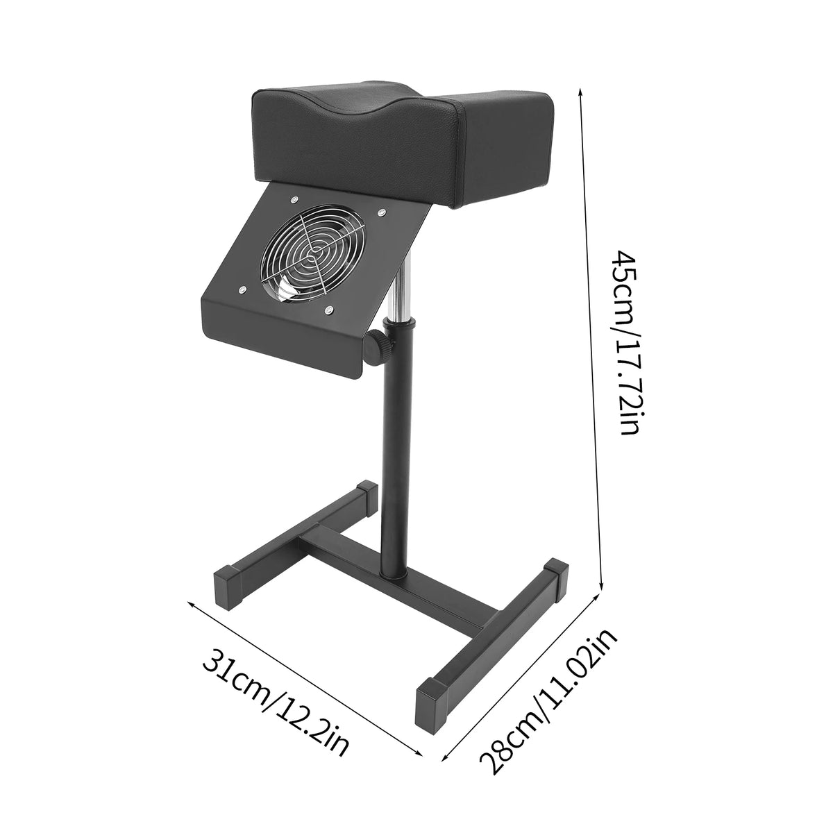 Bymaocar Height Adjustable Pedicure Stool With Dust Cleaning Fan
